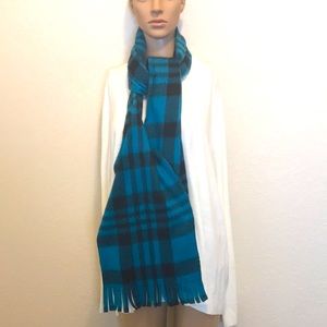 Unisex Plaid Fleece Scarf OSFA